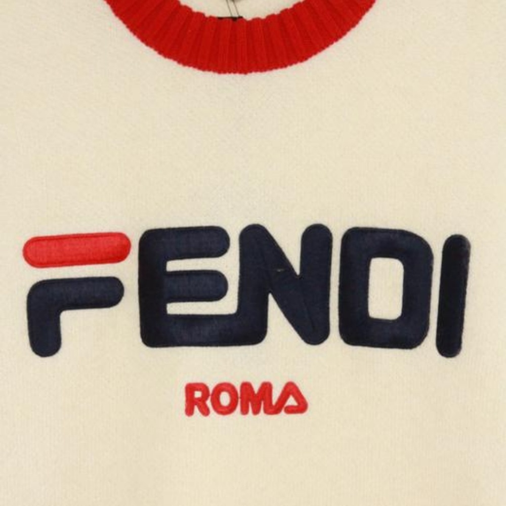 SOLD Fendi Mania Ivory Crewneck Sweater - Picture 3 of 7